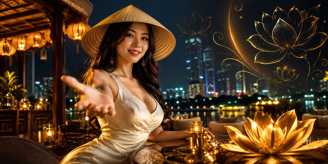 Cảnh Đà Lạt với nón lá truyền thống, hình ảnh gắn liền với văn hóa người chơi miền cao nguyên